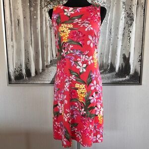 Tommy Bahama Sleeveless Scoop Neck Floral Print Tencel Modal Blend Dress - S/P